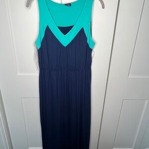 Faded Glory NWT Colorblock Maxi Dress Junior's Size Large 12 - 14